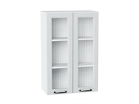 Кухонный  Шкаф верхний с 2-мя остекленными дверцами Ницца Белый, Blanco, 920, 600, Moru, каркас ЛДСП  Белый, фасад МДФ/Стекло  Blanco,  920*600*318 sppr5VVTtoAR67423