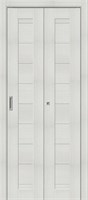 Межкомнатная распашная  дверь 200*40 два ДП, Браво-21, Bianco Melinga , Эко Шпон sp2510BR_153-7513