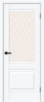 Межкомнатная дверь 200*80, Прима-3, White Silk / White Сrystal , ПЭТ sp2510BR_169-0343