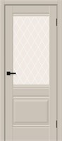 Межкомнатная дверь 200*60, Прима-3, Cream Silk / White Сrystal , ПЭТ sp2510BR_169-0329