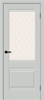 Межкомнатная дверь 200*70, Прима-3, Grey Silk / White Сrystal , ПЭТ sp2510BR_169-0334