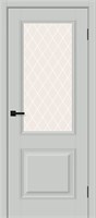 Межкомнатная дверь 200*80, Классик-13, Grey Silk / White Сrystal , ПЭТ sp2510BR_169-0479