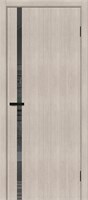 Межкомнатная дверь 200*90, Браво-1.55, Cappuccino Melinga / Mirox Grey , Эко Шпон sp2510BR_153-1219