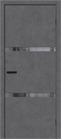 Межкомнатная дверь 200*90, Браво-2.55, Slate Art / Mirox Grey , Эко Шпон sp2510BR_153-1050