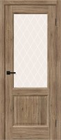 Межкомнатная дверь 200*90, Неоклассик-33, Original Oak / White Сrystal , Эко Шпон sp2510BR_153-1398