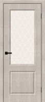 Межкомнатная дверь 200*80, Скинни-13, Cappuccino Melinga / White Сrystal , Эко Шпон sp2510BR_153-7480
