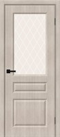 Межкомнатная дверь 200*80, Скинни-15, Cappuccino Melinga / White Сrystal , Эко Шпон sp2510BR_153-7476