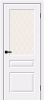 Межкомнатная дверь 200*80, Скинни-15, White Pro / White Сrystal , Винил sp2510BR_146-1802