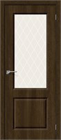 Межкомнатная дверь 200*90, Скинни-13, Dark Barnwood / White Сrystal , Винил sp2510BR_146-0214