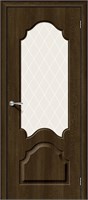 Межкомнатная дверь 200*90, Скинни-33, Dark Barnwood / White Сrystal , Винил sp2510BR_146-0438