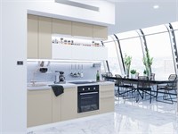 Кухонный гарнитур модульный Фьюжн-01 В*Ш*Г 2340*2300*600, фасад МДФ  Cream Silk/Silky White, корпус  Белый, столешница  Пирит светлый ms2510VVT_72071