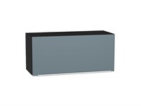 Шкаф верхний горизонтальный Фьюжн Graphite, Silky Blue, 360, 800 В*Ш*Г 358*800*320, фасад МДФ  Silky Blue, корпус  Graphite ms2510VVT_51929
