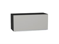 Шкаф верхний горизонтальный Фьюжн Graphite, Silky Light Grey, 360, 800 В*Ш*Г 358*800*320, фасад МДФ  Silky Light Grey, корпус  Graphite ms2510VVT_66564
