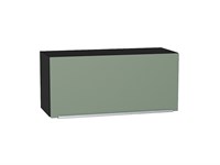 Шкаф верхний горизонтальный Фьюжн Graphite, Silky Mint, 360, 800 В*Ш*Г 358*800*320, фасад МДФ  Silky Mint, корпус  Graphite ms2510VVT_51925