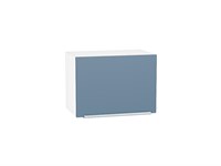Шкаф верхний горизонтальный Фьюжн Белый, Silky Blue, 360, 500 В*Ш*Г 358*500*320, фасад МДФ  Silky Blue, корпус  Белый ms2510VVT_51912