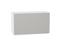 Шкаф верхний горизонтальный Фьюжн Белый, Silky Light Grey, 460, 800 В*Ш*Г 458*800*318, фасад МДФ  Silky Light Grey, корпус  Белый ms2510VVT_66555