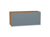 Шкаф верхний горизонтальный Фьюжн Дуб Вотан, Silky Blue, 360, 800 В*Ш*Г 358*800*320, фасад МДФ  Silky Blue, корпус  Дуб Вотан ms2510VVT_60662