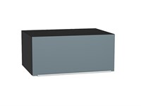Шкаф верхний горизонтальный глубокий Фьюжн Graphite, Silky Blue, 800 В*Ш*Г 358*800*576, фасад МДФ  Silky Blue, корпус  Graphite ms2510VVT_51871