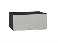 Шкаф верхний горизонтальный глубокий Фьюжн Graphite, Silky Light Grey, 800 В*Ш*Г 358*800*576, фасад МДФ  Silky Light Grey, корпус  Graphite ms2510VVT_66549