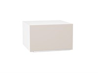 Шкаф верхний горизонтальный глубокий Фьюжн Белый, Cream Silk, 600 В*Ш*Г 358*600*576, фасад МДФ  Cream Silk, корпус  Белый ms2510VVT_71859