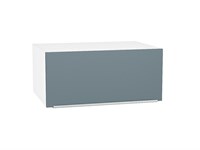 Шкаф верхний горизонтальный глубокий Фьюжн Белый, Silky Blue, 800 В*Ш*Г 358*800*576, фасад МДФ  Silky Blue, корпус  Белый ms2510VVT_51869
