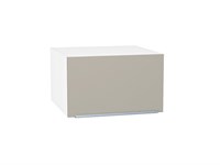 Шкаф верхний горизонтальный глубокий Фьюжн Белый, Silky Grey, 600 В*Ш*Г 358*600*576, фасад МДФ  Silky Grey, корпус  Белый ms2510VVT_51860