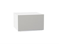 Шкаф верхний горизонтальный глубокий Фьюжн Белый, Silky Light Grey, 600 В*Ш*Г 358*600*576, фасад МДФ  Silky Light Grey, корпус  Белый ms2510VVT_66542