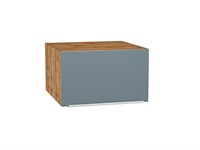 Шкаф верхний горизонтальный глубокий Фьюжн Дуб Вотан, Silky Blue, 600 В*Ш*Г 358*600*576, фасад МДФ  Silky Blue, корпус  Дуб Вотан ms2510VVT_60628