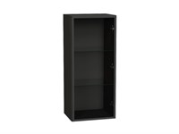 Шкаф верхний с 1-ой остекленной дверцей Graphite, Черный, 920, 400, Стекло В*Ш*Г 920*400*322, фасад Стекло  Черный, корпус  Graphite ms2510VVT_77748