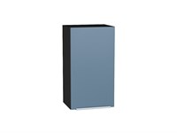 Шкаф верхний с 1-ой дверцей Фьюжн Graphite, Silky Blue, 720, 400 В*Ш*Г 716*400*320, фасад МДФ  Silky Blue, корпус  Graphite ms2510VVT_52026