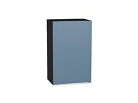 Шкаф верхний с 1-ой дверцей Фьюжн Graphite, Silky Blue, 720, 450 В*Ш*Г 716*450*320, фасад МДФ  Silky Blue, корпус  Graphite ms2510VVT_52027