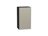 Шкаф верхний с 1-ой дверцей Фьюжн Graphite, Silky Grey, 720, 400 В*Ш*Г 716*400*320, фасад МДФ  Silky Grey, корпус  Graphite ms2510VVT_51990