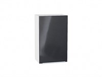 Шкаф верхний с 1-ой дверцей Фьюжн Белый, Anthracite, 720, 450 В*Ш*Г 716*450*320, фасад МДФ  Anthracite, корпус  Белый ms2510VVT_39658