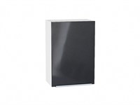 Шкаф верхний с 1-ой дверцей Фьюжн Белый, Anthracite, 720, 500 В*Ш*Г 716*500*320, фасад МДФ  Anthracite, корпус  Белый ms2510VVT_39723