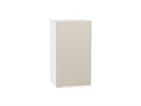 Шкаф верхний с 1-ой дверцей Фьюжн Белый, Cream Silk, 720, 400 В*Ш*Г 716*400*320, фасад МДФ  Cream Silk, корпус  Белый ms2510VVT_71893