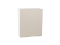 Шкаф верхний с 1-ой дверцей Фьюжн Белый, Cream Silk, 720, 600 В*Ш*Г 716*600*320, фасад МДФ  Cream Silk, корпус  Белый ms2510VVT_71896
