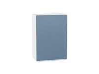 Шкаф верхний с 1-ой дверцей Фьюжн Белый, Silky Blue, 720, 500 В*Ш*Г 716*500*320, фасад МДФ  Silky Blue, корпус  Белый ms2510VVT_52019