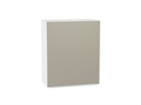 Шкаф верхний с 1-ой дверцей Фьюжн Белый, Silky Grey, 720, 600 В*Ш*Г 716*600*320, фасад МДФ  Silky Grey, корпус  Белый ms2510VVT_51977