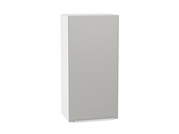 Шкаф верхний с 1-ой дверцей Фьюжн Белый, Silky Light Grey, 920, 450 В*Ш*Г 920*450*320, фасад МДФ  Silky Light Grey, корпус  Белый ms2510VVT_66583