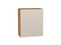 Шкаф верхний с 1-ой дверцей Фьюжн Дуб Вотан, Cream Silk, 720, 600 В*Ш*Г 716*600*320, фасад МДФ  Cream Silk, корпус  Дуб Вотан ms2510VVT_71916