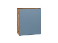 Шкаф верхний с 1-ой дверцей Фьюжн Дуб Вотан, Silky Blue, 720, 600 В*Ш*Г 716*600*320, фасад МДФ  Silky Blue, корпус  Дуб Вотан ms2510VVT_60783