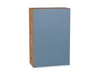 Шкаф верхний с 1-ой дверцей Фьюжн Дуб Вотан, Silky Blue, 920, 600 В*Ш*Г 920*600*320, фасад МДФ  Silky Blue, корпус  Дуб Вотан ms2510VVT_60788
