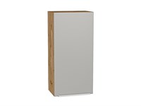 Шкаф верхний с 1-ой дверцей Фьюжн Дуб Вотан, Silky Light Grey, 920, 450 В*Ш*Г 920*450*320, фасад МДФ  Silky Light Grey, корпус  Дуб Вотан ms2510VVT_66595