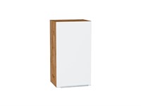 Шкаф верхний с 1-ой дверцей Фьюжн Дуб Вотан, Silky White, 720, 400 В*Ш*Г 716*400*320, фасад МДФ  Silky White, корпус  Дуб Вотан ms2510VVT_60740