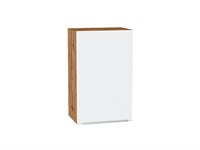 Шкаф верхний с 1-ой дверцей Фьюжн Дуб Вотан, Silky White, 720, 450 В*Ш*Г 716*450*320, фасад МДФ  Silky White, корпус  Дуб Вотан ms2510VVT_60741