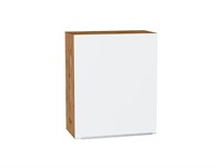 Шкаф верхний с 1-ой дверцей Фьюжн Дуб Вотан, Silky White, 720, 600 В*Ш*Г 716*600*320, фасад МДФ  Silky White, корпус  Дуб Вотан ms2510VVT_60743