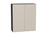 Шкаф верхний с 2-мя дверцами Фьюжн Graphite, Cream Silk, 920, 800 В*Ш*Г 920*800*320, фасад МДФ  Cream Silk, корпус  Graphite ms2510VVT_71942