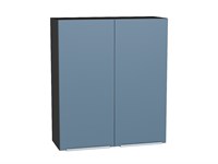 Шкаф верхний с 2-мя дверцами Фьюжн Graphite, Silky Blue, 920, 800 В*Ш*Г 920*800*320, фасад МДФ  Silky Blue, корпус  Graphite ms2510VVT_52066