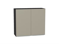 Шкаф верхний с 2-мя дверцами Фьюжн Graphite, Silky Grey, 720, 800 В*Ш*Г 716*800*320, фасад МДФ  Silky Grey, корпус  Graphite ms2510VVT_52052