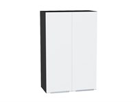 Шкаф верхний с 2-мя дверцами Фьюжн Graphite, Silky White, 920, 600 В*Ш*Г 920*600*320, фасад МДФ  Silky White, корпус  Graphite ms2510VVT_52047